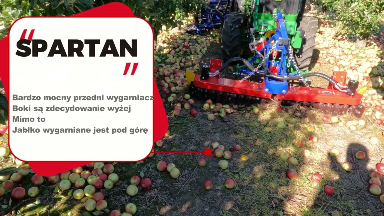 Kombajn do jabłek / Spartan w Sochaczewie / dom-wid/ zbiór jabłek/ mechaniczny zbiór/Apple Harvester