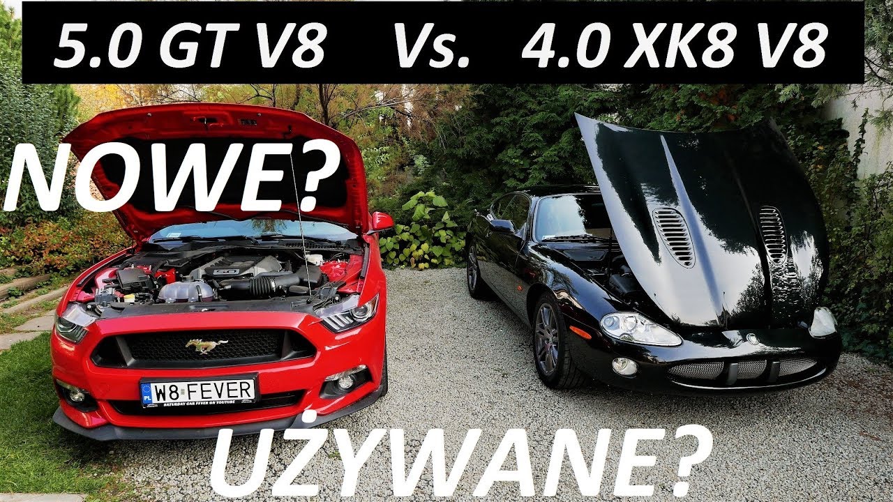 Używane CZY Nowe V8 ? Jaguar XK8 4.0 Vs. Ford Mustang GT 5.0 Test PL