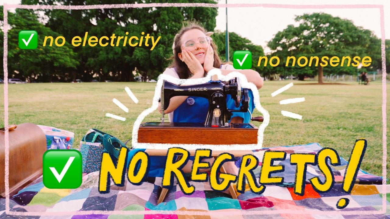 I tried sewing on a 1949 Singer Hand Crank Sewing Machine