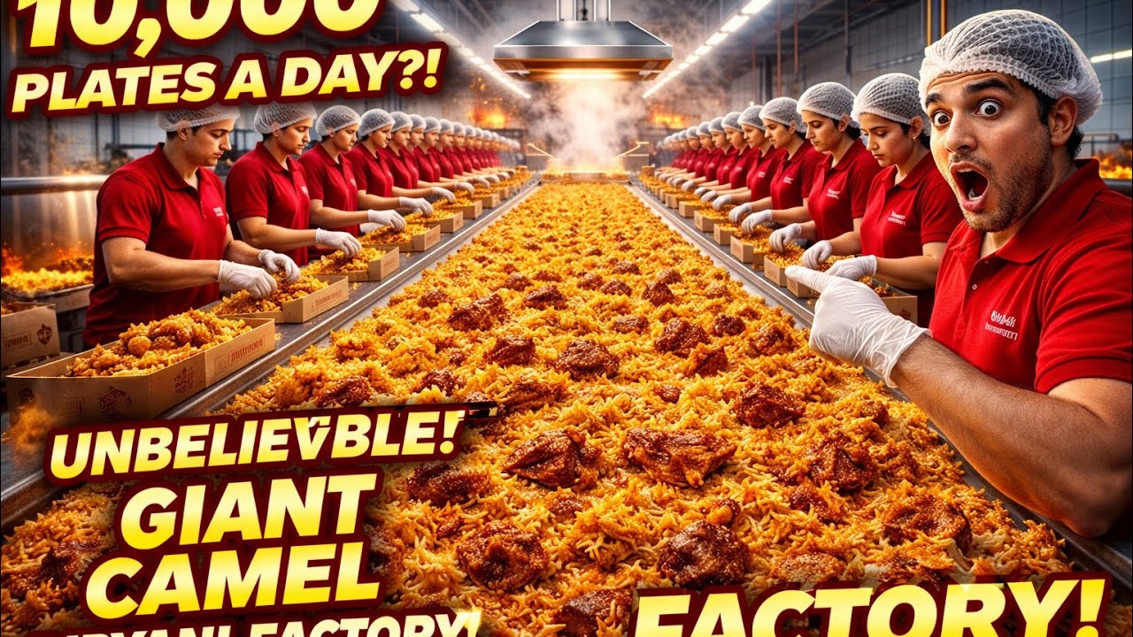 !🐪 INSANE Camel Biryani Factory Tour HUGE Production Line Revealed 🍛🔥  GIANT Camel Biryani Factory