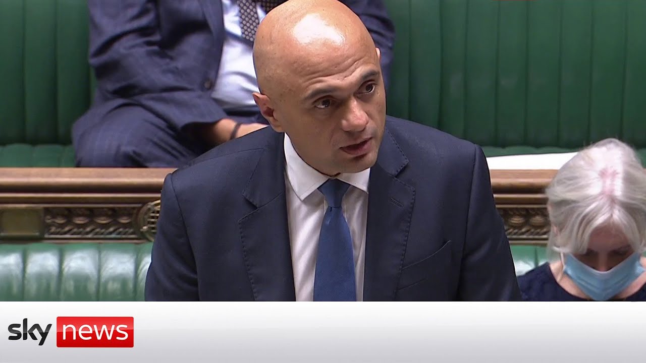 Watch live: Sajid Javid reveals details of winter COVID plan