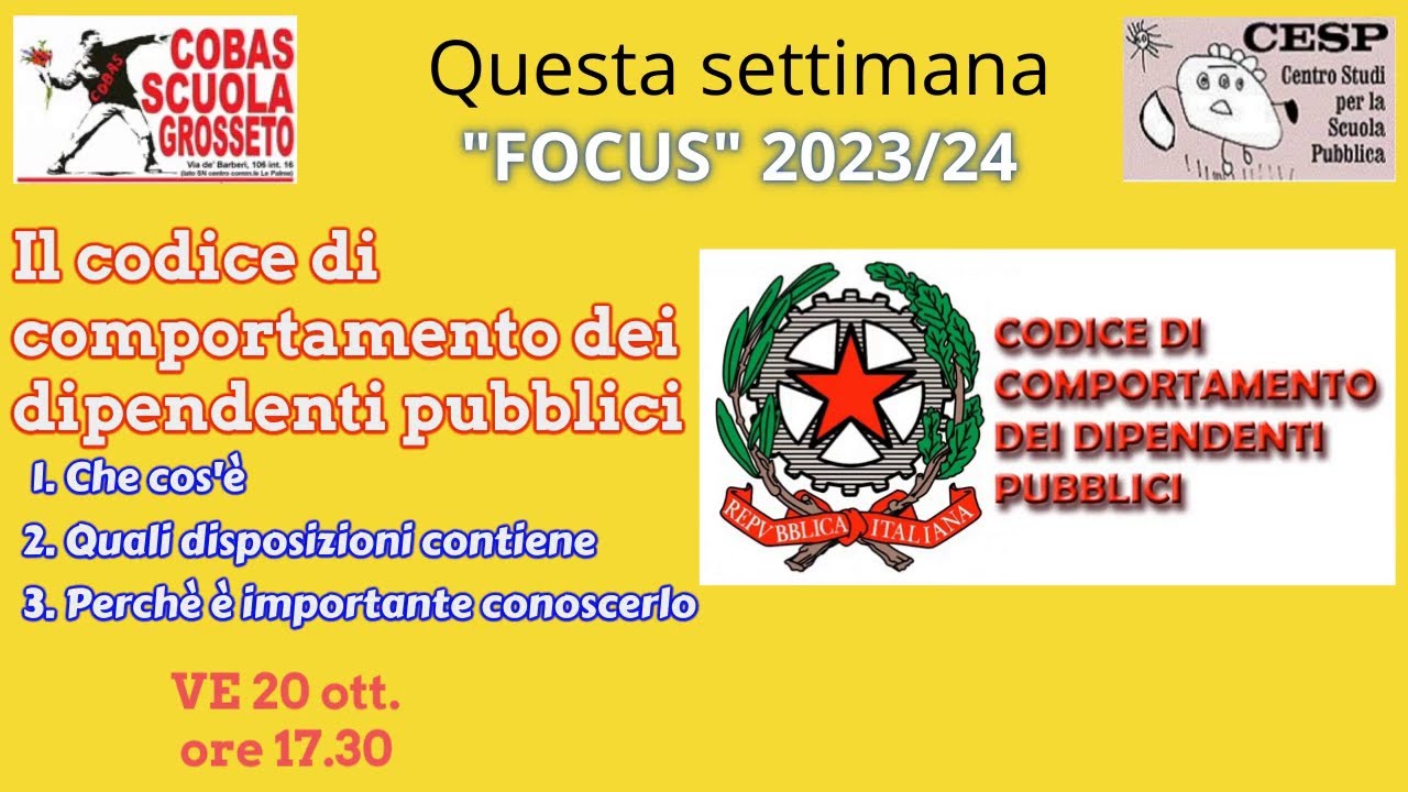 Il codice di comportamento dei dipendenti pubblici