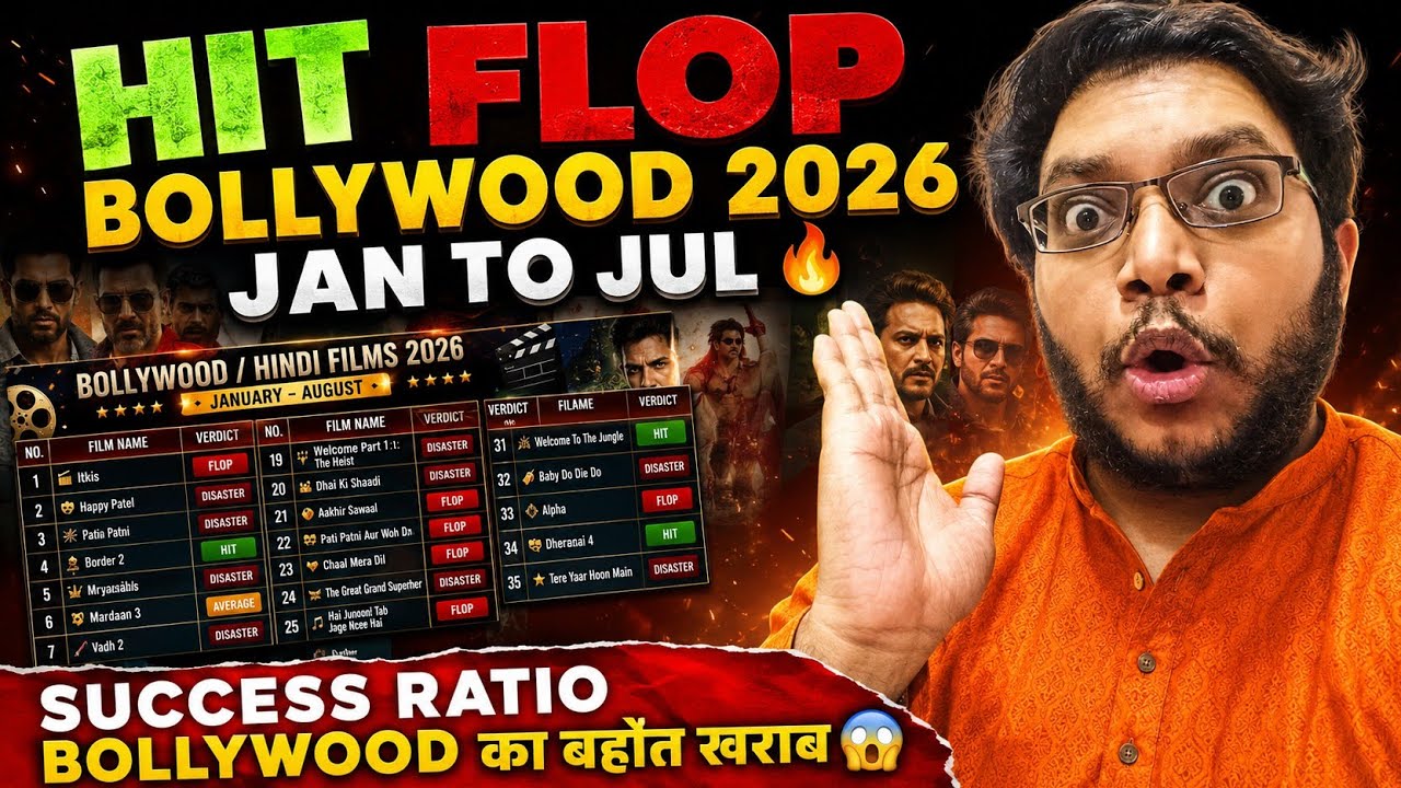 HIT FLOP BOLLYWOOD FILM LIST 2026 JANUARY - JULY | DISASTER / FLOP / AVERAGE / HIT / SUPERHIT / ATBB