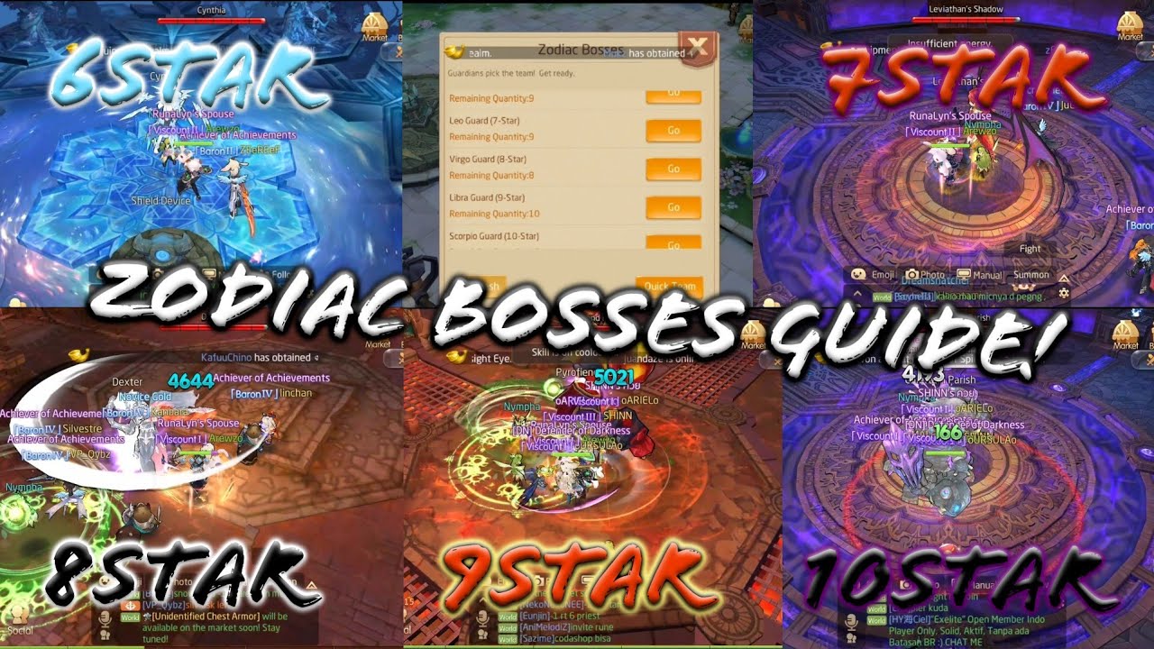 How to kill Zodiac Bosses!? Trick for Zodiac 6 Star until 10 Star! Zodiac Bosses Guide! - Laplace M