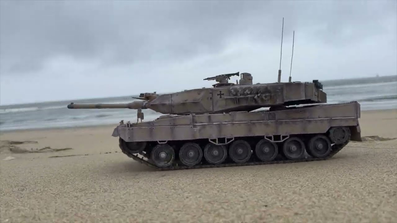 TONGDE 1/16 RC GERMAN LEOPARD 2A7 TANK - SAND TEST RUN
