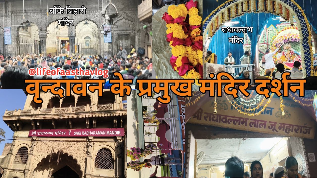 मथुरा वृंदावन धाम के प्रमुख मंदिरों के दर्शन@lifeofaasthavlog |Vrindavan Vlog|Mathura Vrindavan vlog