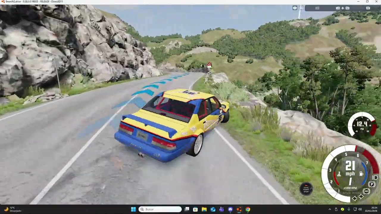 Ruta de rally ,persecucion  a toda pasta y derrapes...