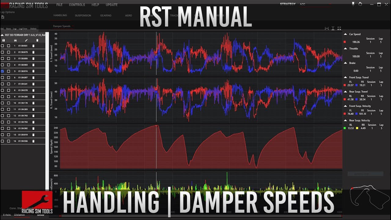 RST Manual - The Damper Speed Page