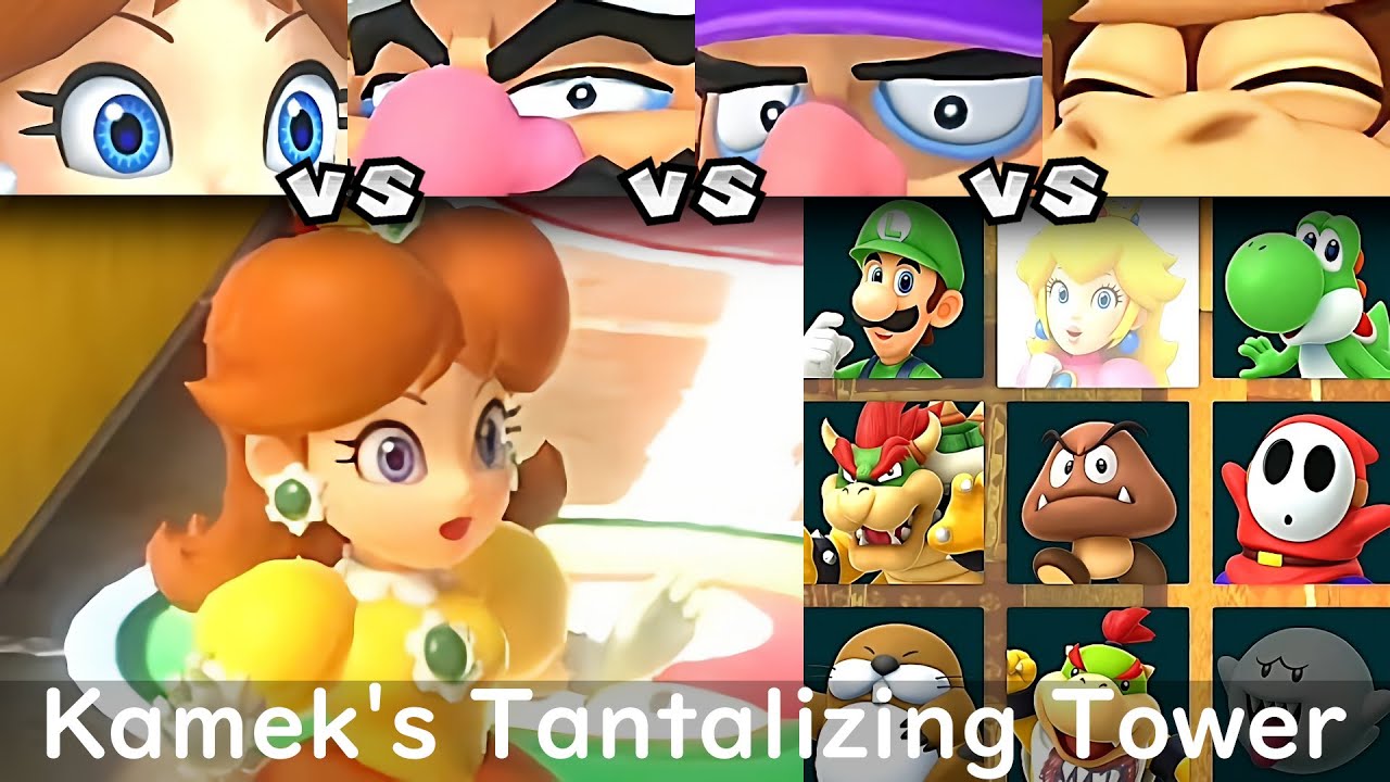 Super Mario Party Daisy vs Wario vs Waluigi vs Donkey Kong #43