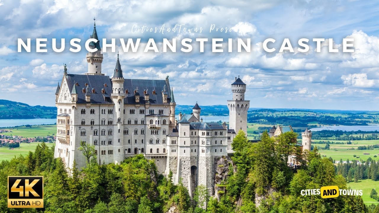 Neuschwanstein Castle, Germany 🇩🇪 in 4K Video by Drone ULTRA HD - Flying over Neuschwanstein Castle