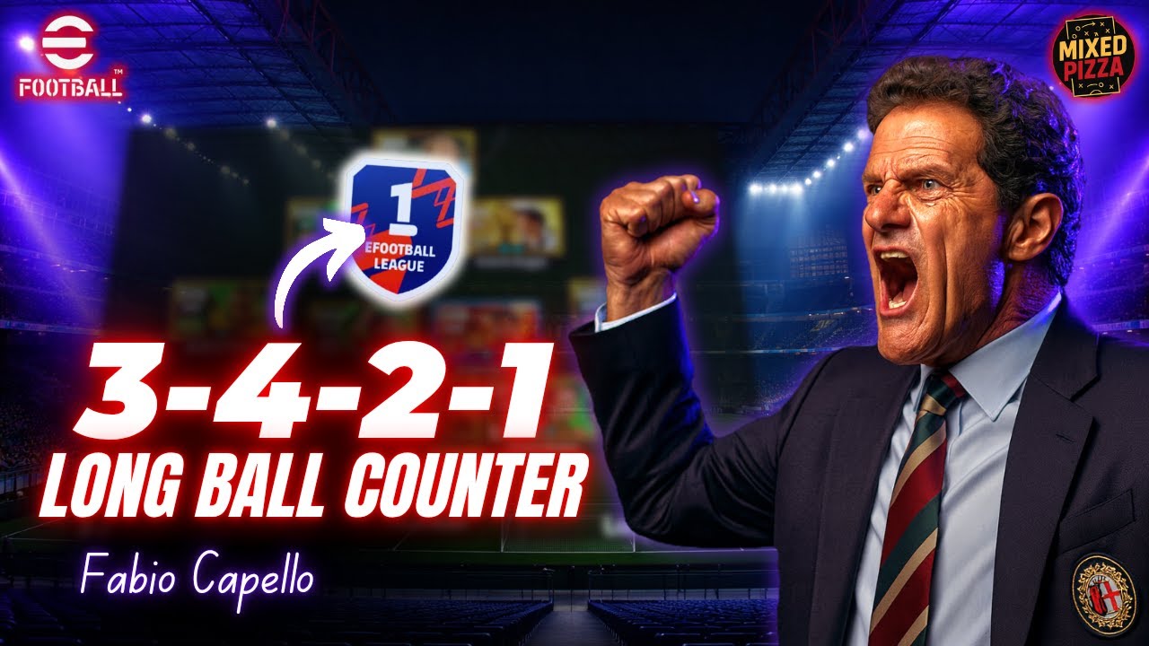 Тактика Фабио Капелло 3-4-2-1 по контратакам с длинными пасами в eFootball™2026 | Подготовка и иг...
