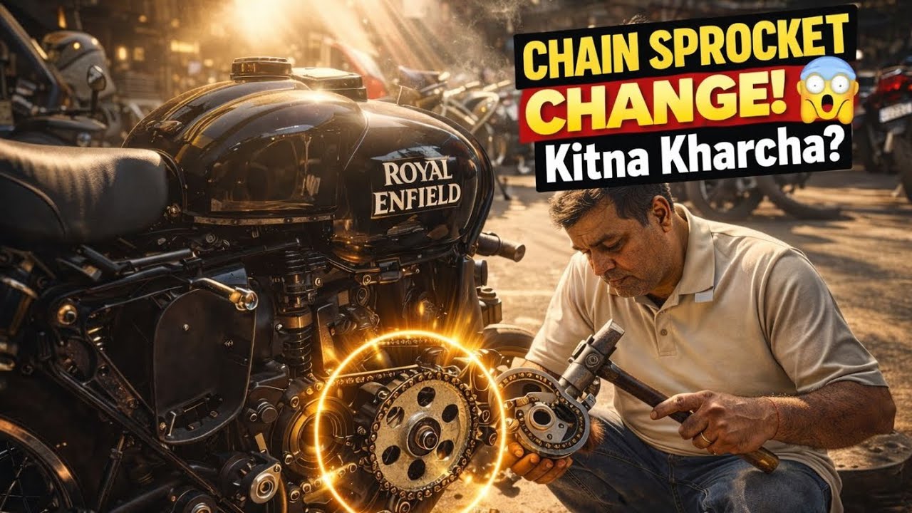 Classic 350 Repair Day 🔧 Chain Sprocket Replace Karwaya!