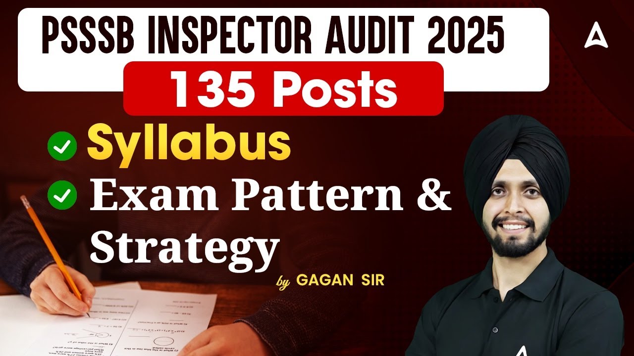 PSSSB Inspector Audit Preparation 2025 | Inspector Audit Syllabus ,Exam Pattern & Strategy