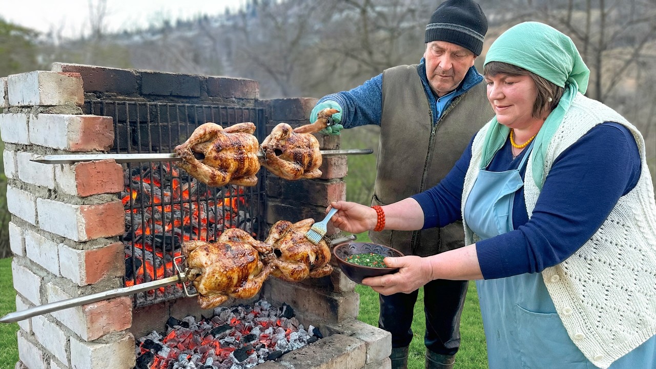 Building Our Own Grill and Cooking a Sunset Dinner | Rural Couple Life