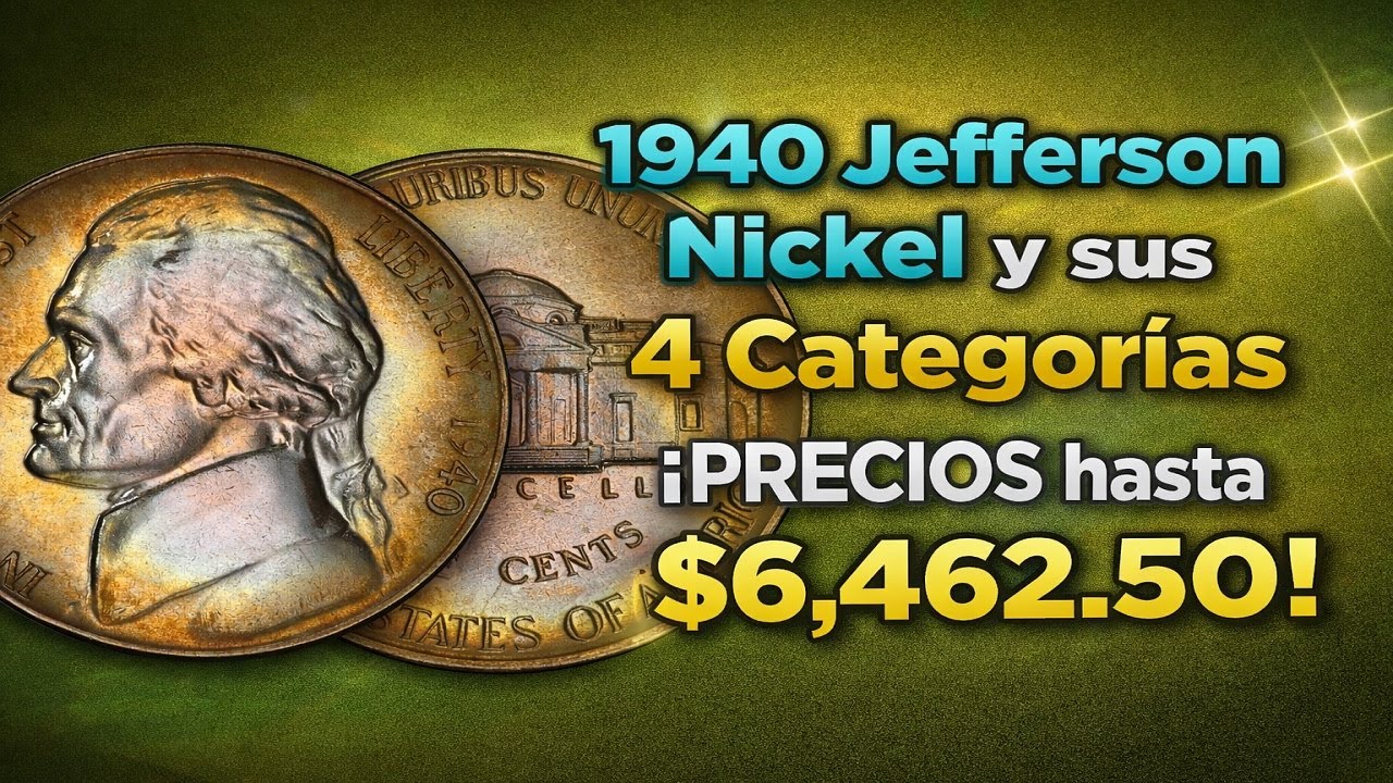 .(s) 1940 Jefferson Nickel y sus 4 Categorías  ¡PRECIOS hasta $6,462.50!  V25