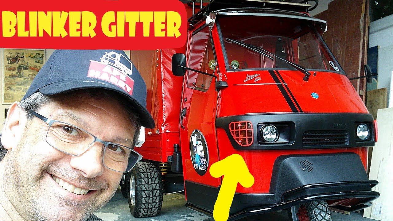 Piaggio APE 50 Blinker - Rücklichtgitter in Farbe @Ape Harry #italobee