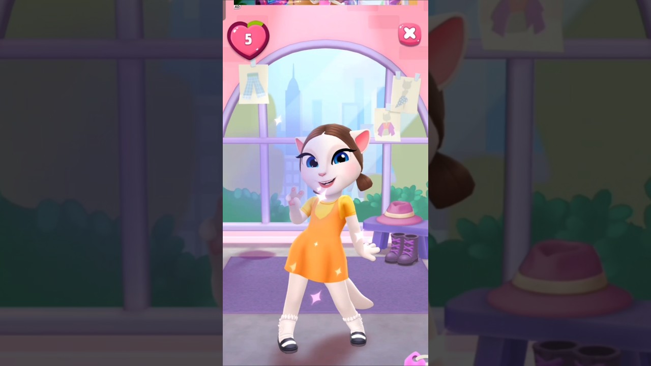 from cute to creepy :talking angela's squid game makeover! 🎀 #mytalkingangela2