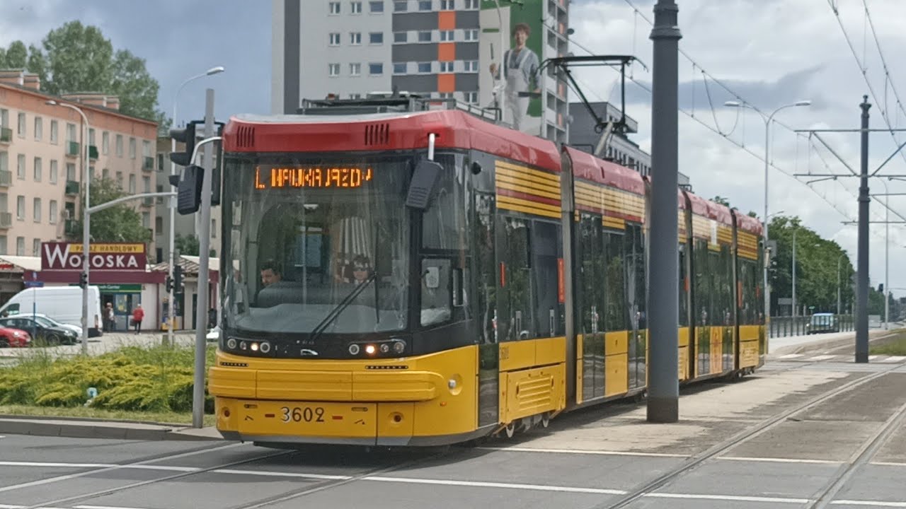 Pesa Jazz Duo 128N (#3602) jako linia L &raquo; Nauka Jazdy | #tram #warsaw #poland #naukajazdy