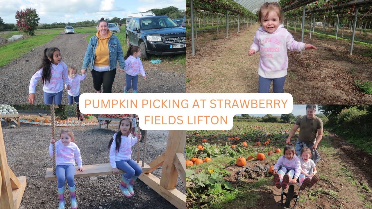 PUMPKIN PICKING AT STRAWBERRY FIELDS LIFTON | OCTOBER 2022 | UK FAMILY VLOG