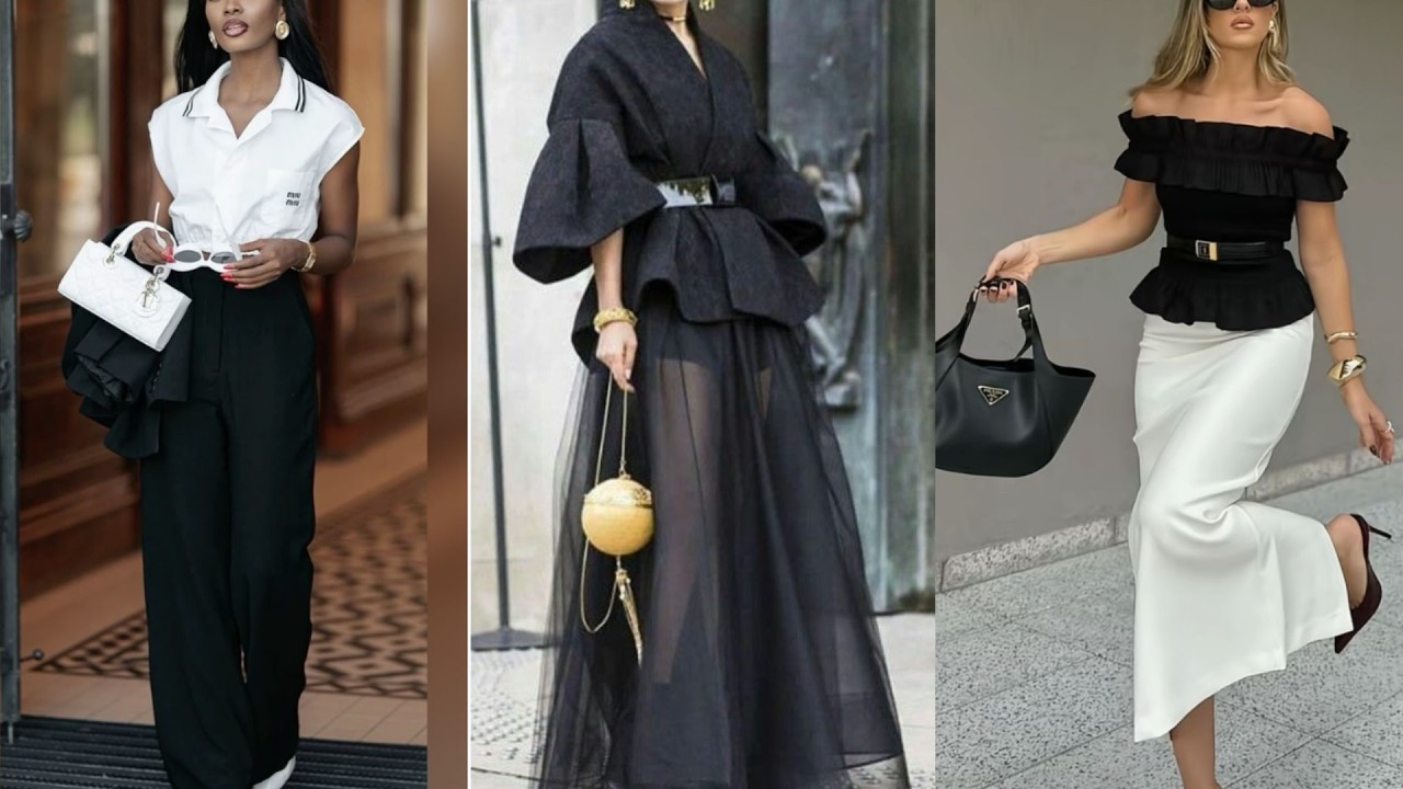 МОДНЫЙ BLACK TOTAL LOOK💕 СТИЛЬНОЕ СОЧЕТАНИЕ БЕЛОГО С ЧЕРНЫМ В МОДНОМ ГАРДЕРОБЕ💕
