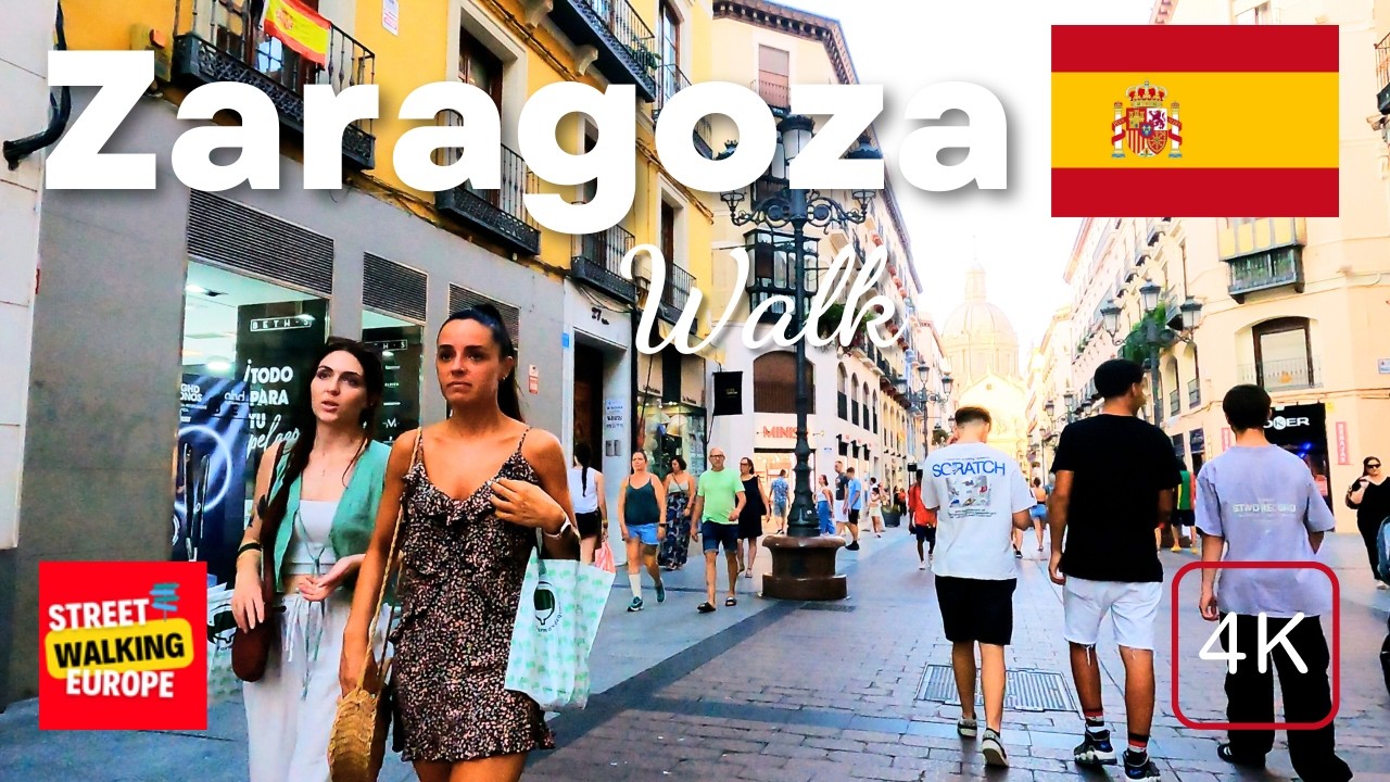 Zaragoza, Spain 🇪🇸 - 4K-HDR Walking Tour