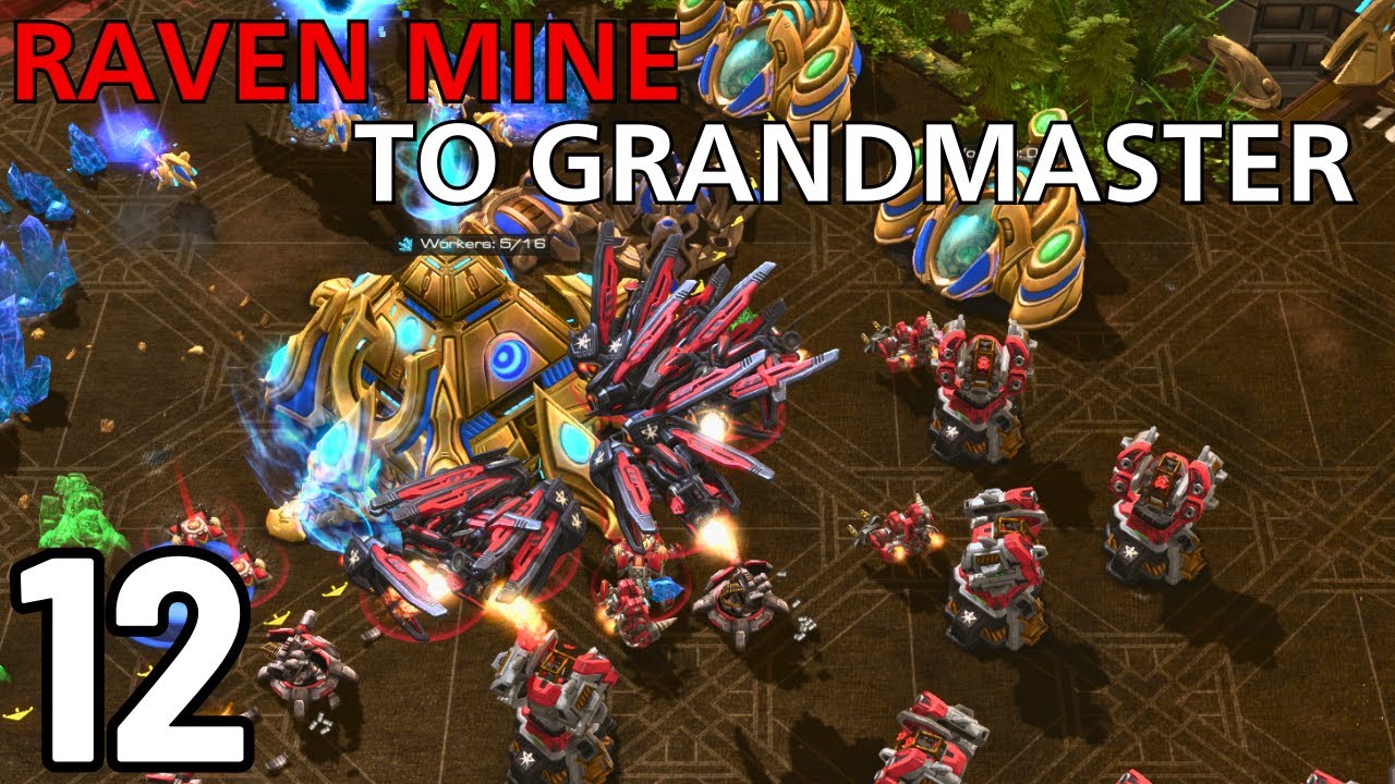 Protoss Player Gets Salty vs Turret Rush (Raven Mine to GM #12)