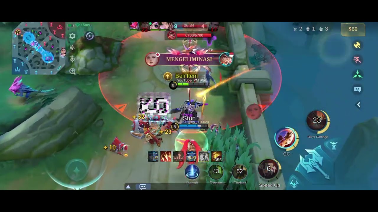 Hilda roam mantap solo rank tim exp map tower terus 