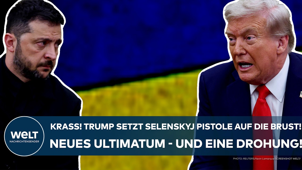 UKRAINE-KRIEG: Krass! Trump setzt Selenskyj Pistole auf die Brust! Ultimatum - und eine Drohung!