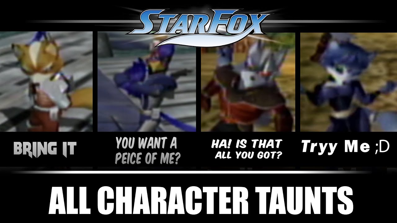 ALL STAR FOX ASSAULT Character Taunts | Including SECRET 2nd Taunts, Quotes , Voice lines