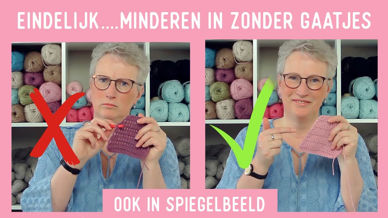 Minderen zonder gaatjes en in spiegelbeeld! #keepitsimplehaken #hakenvoorbeginners