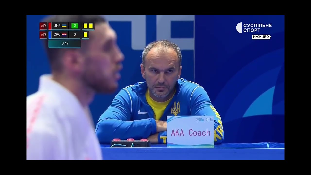 World Games 2025 karate category +84 kg, final Rizvan Talibov Ukraine/Angelo Kveshich Croatia 