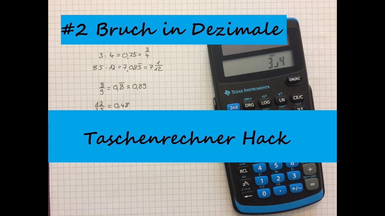 #2 Brüche in Dezimale (und andersherum) umwandeln (TI-ECO RS 30)
