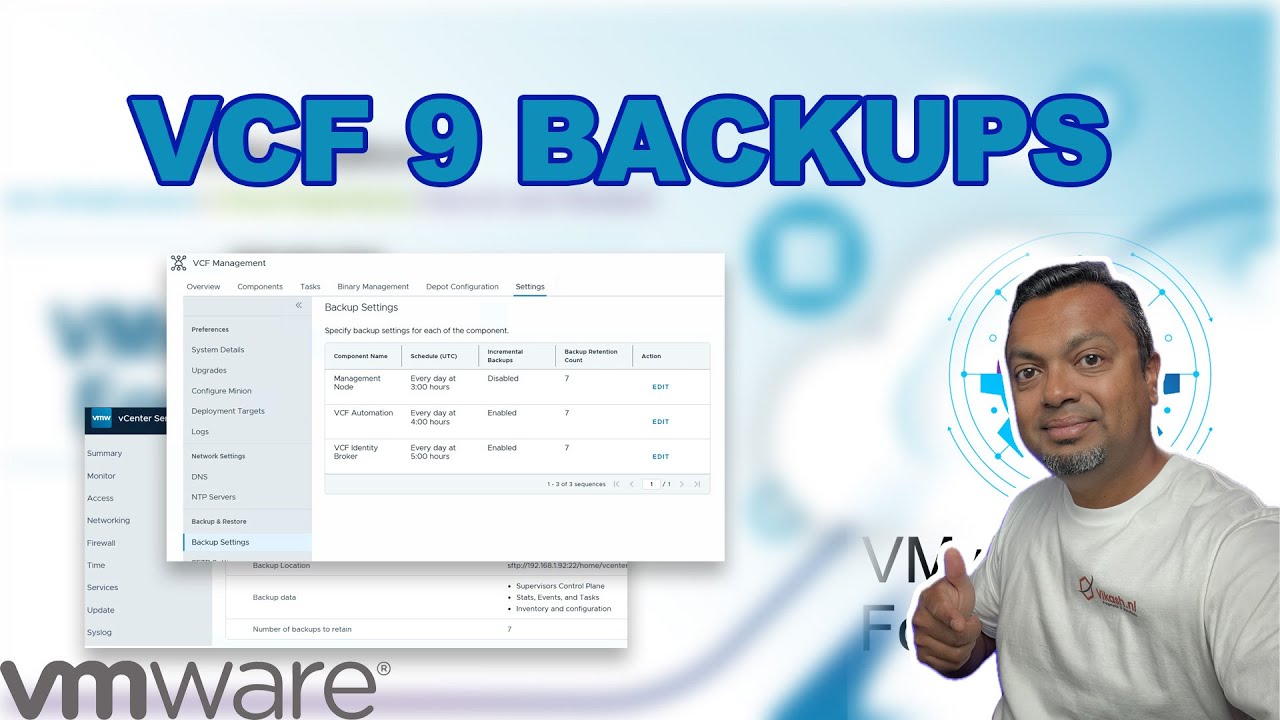 VMware VCF 9 - configure backup