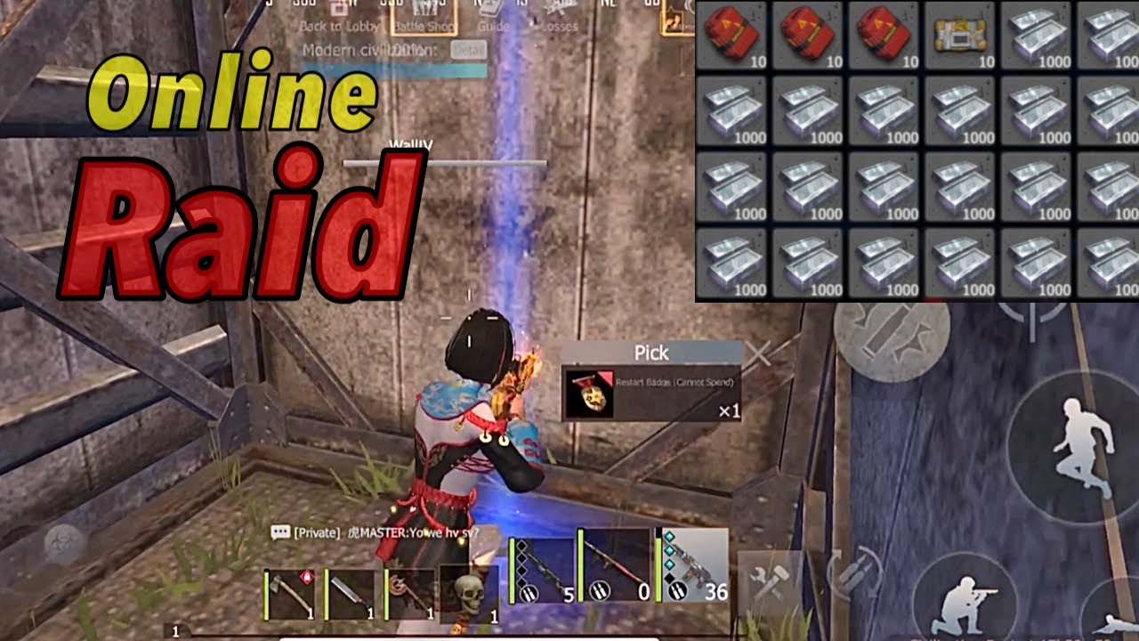 Online Raid // Taking badge from online Raid // and we got 1 box gunpowder//last island of survival