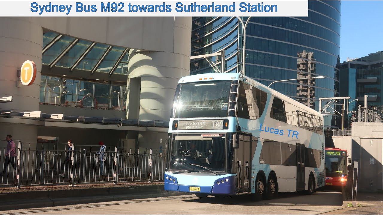 [Time lapse, Before split] Sydney Bus M92 towards Sutherland Station