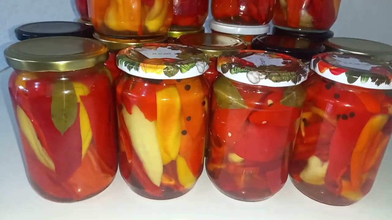 Paprike za zimu bez konzervansa, bez pasterizacije  i bez kuhanja za samo 10 minuta