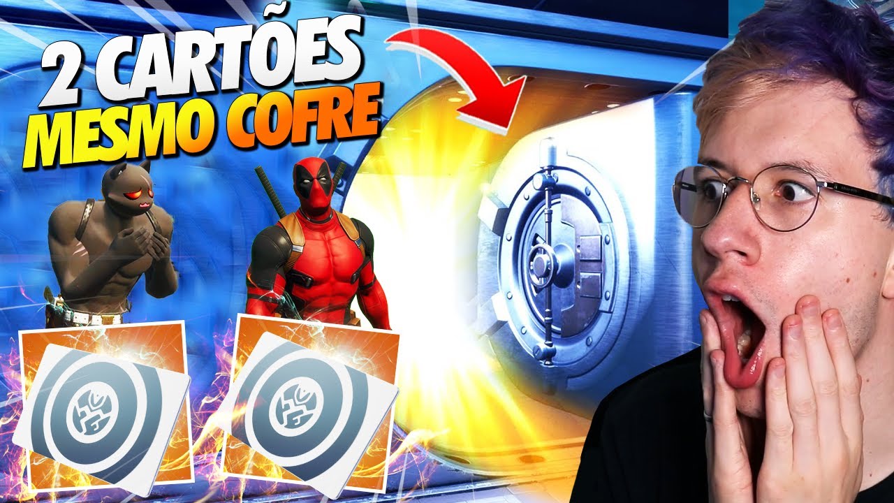 ABRIMOS O COFRE COM 2 CARTÕES! QUEBROU O FORTNITE!