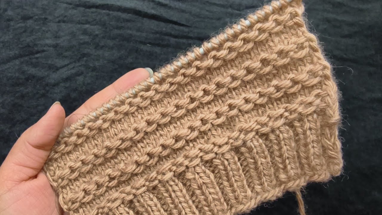 Chain stitch knitting pattern।। संगल knitting design in easy way। 