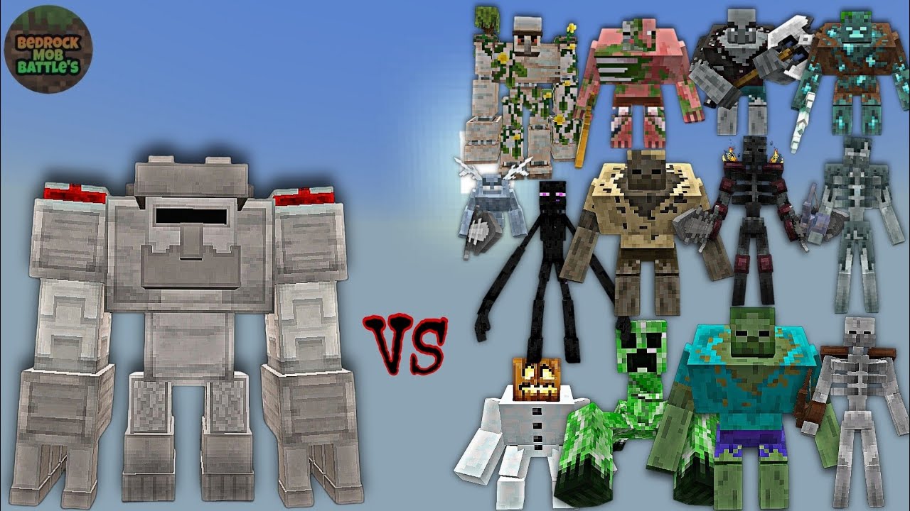 Iron Monstrosity vs Mutant Creatures | Minecraft Bedrock | Mob Battle