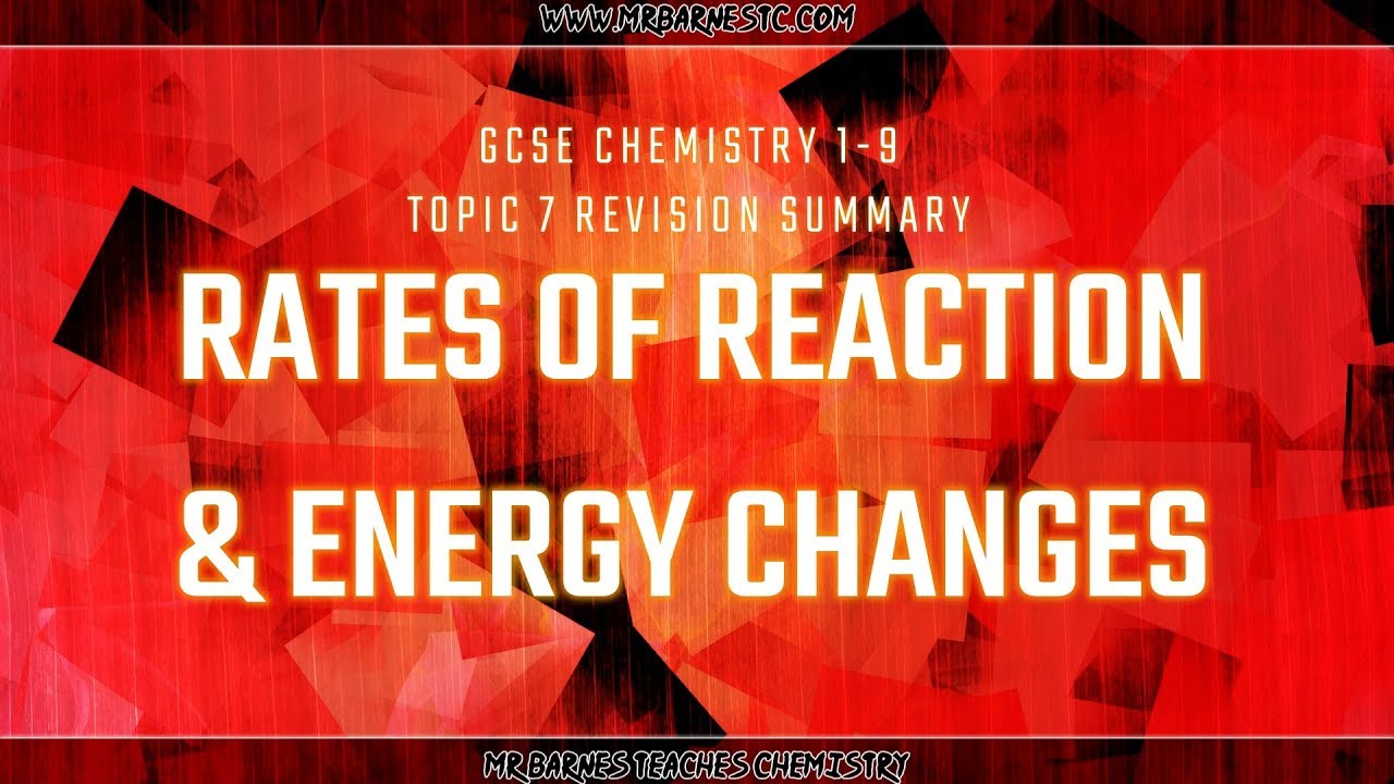 GCSE Chemistry 1-9 Topic 7 Revision Summary Video - Rates and Energy Changes