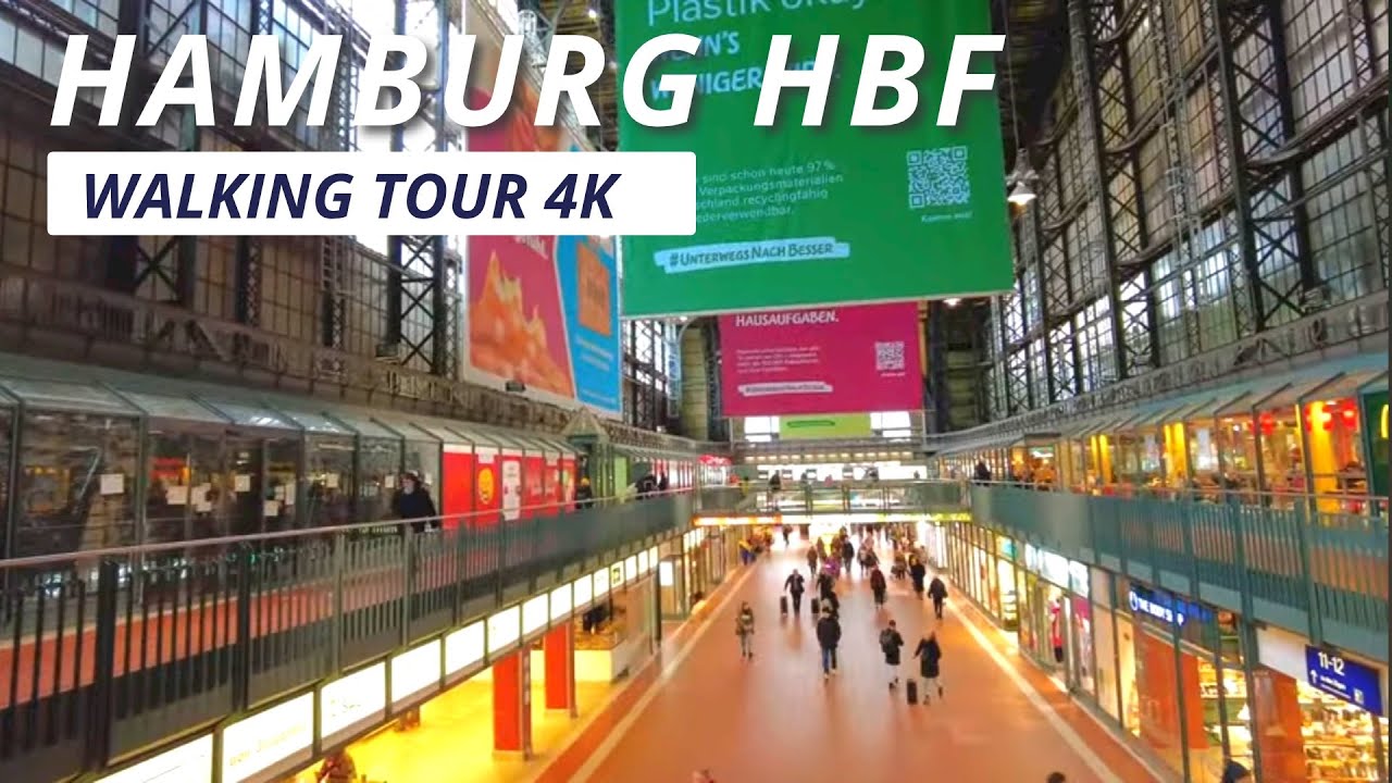 Spaziergang Walking Tour 4K Hamburg Hauptbahnhof Main Station 2024