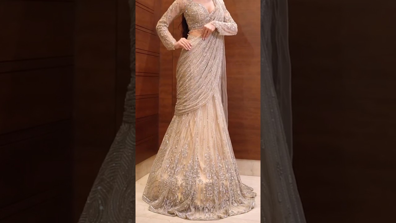 Unique 😍 latest new designer ready to wear saree for wedding/party/farewell | Designer lehenga saree