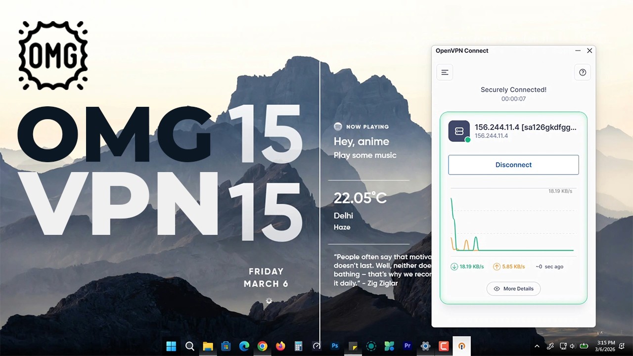 How to Setup Free OMGVPN on PC | Fix Errors (register-dns, block-outside-dns,data-ciphers) & Connect