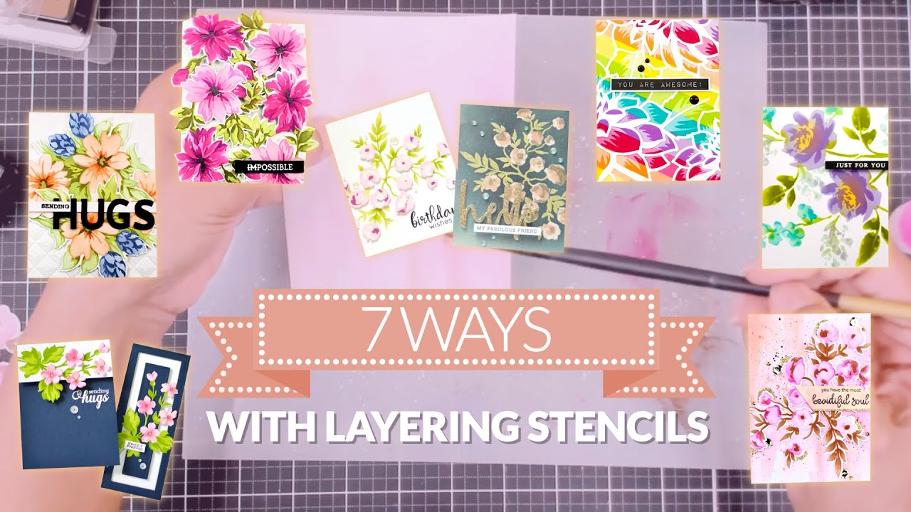 7 Unique Card Making Ideas with Layering Stencils