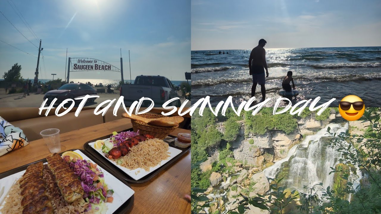 Visited World’s second longest freshwater beach | Sauble beach 🌊 | Inglis falls 🏖