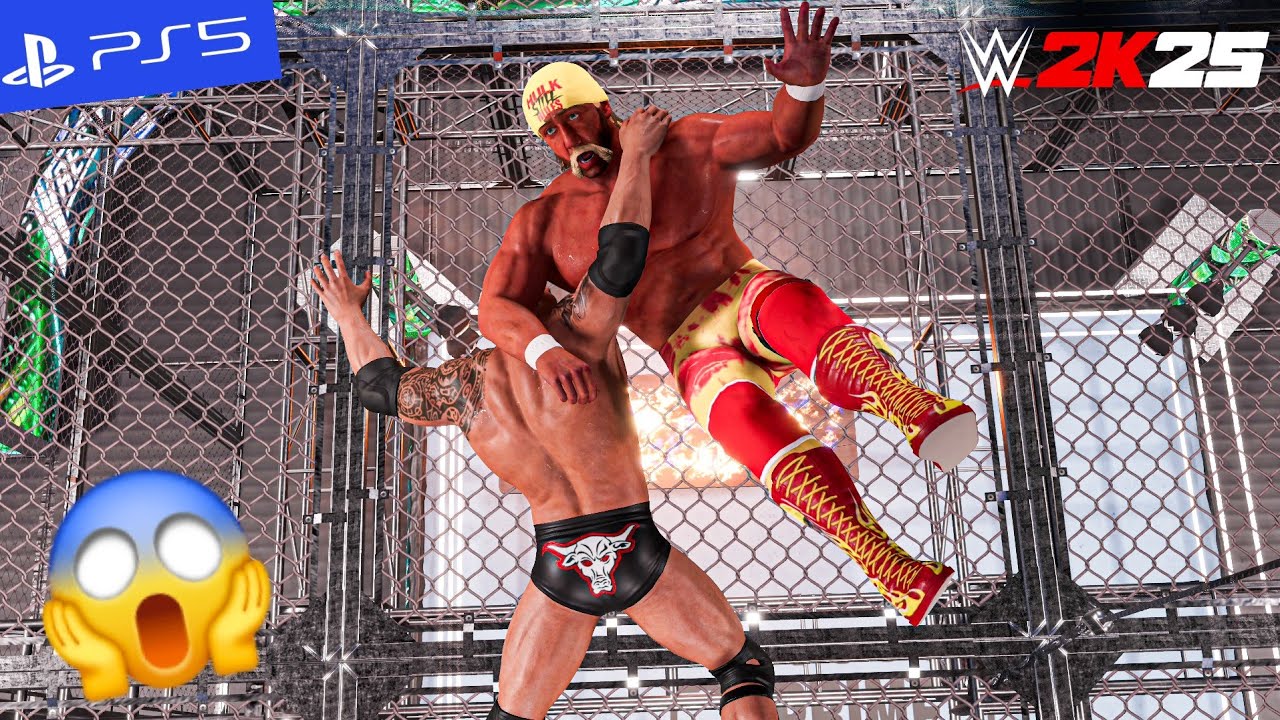 WWE 2k25 - Hulk Hogan vs. The Rock - Hell in a Cell Match | PS5