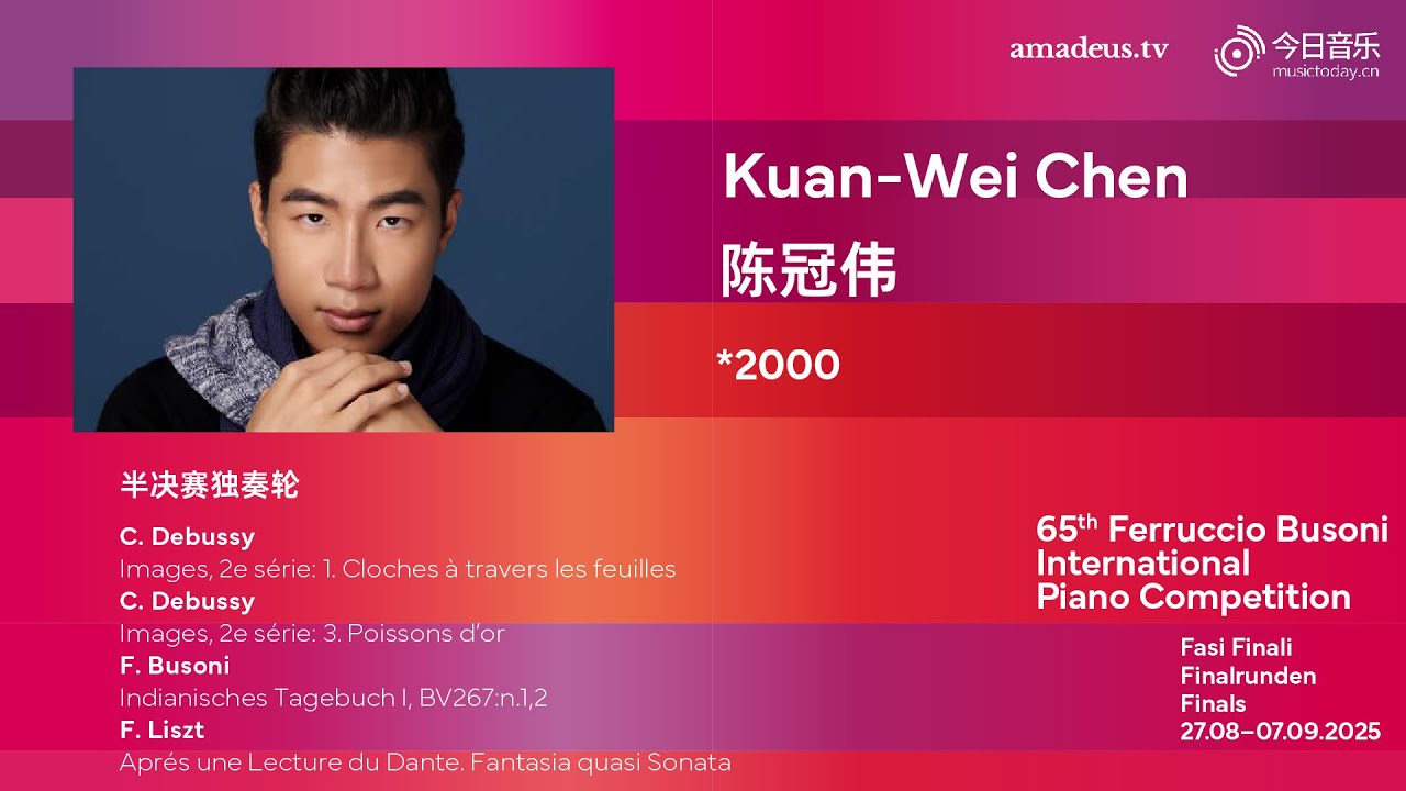 Kuan-Wei Chen｜Solo Semifinals - 65th Ferruccio Busoni International Piano Competition