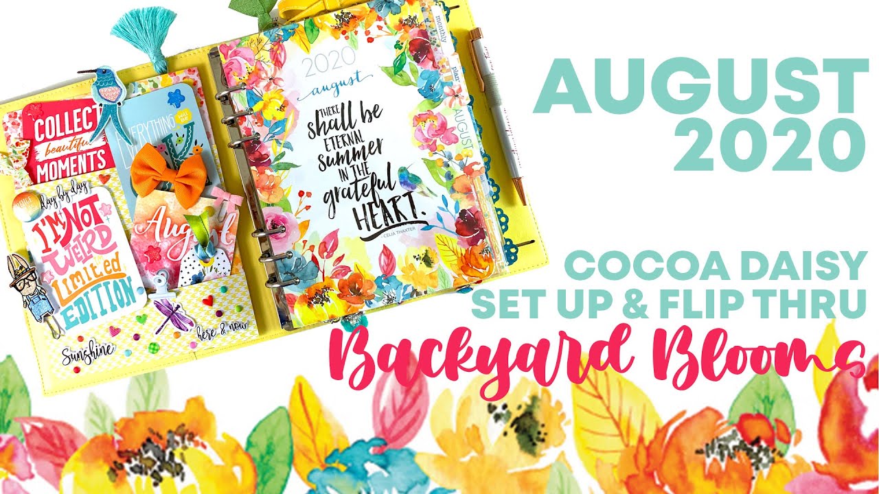 August 2020 Planner Set Up Flip Through with Cocoa Daisy Inserts