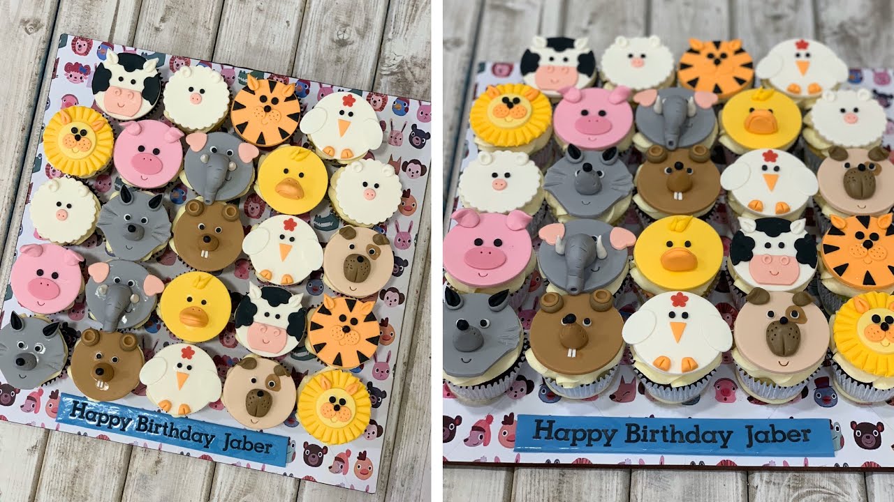 Wild Animals & Farm Animals Cupcakes