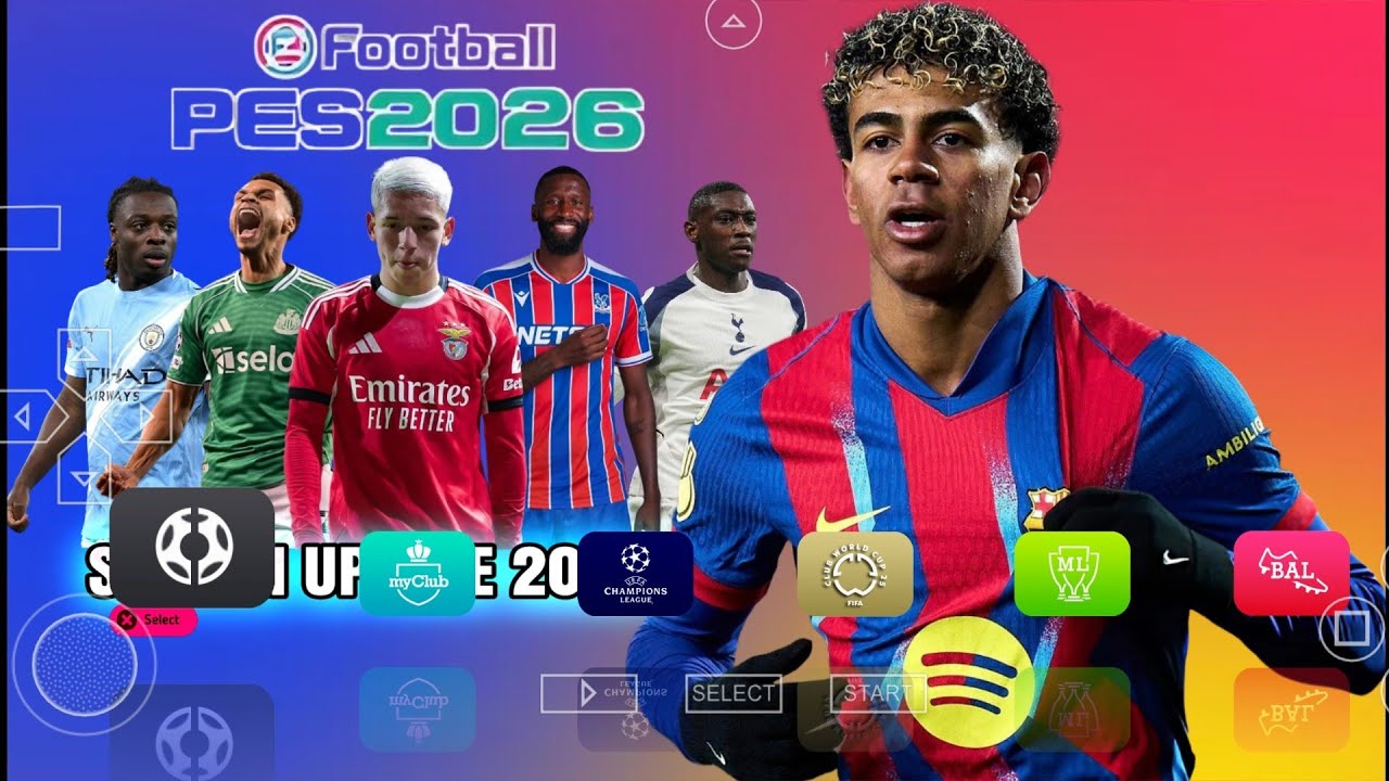 EFOOTBALL PES 2026 PPSSPP ISO DOWNLOAD PES2026 PSP Camera PS5 UPGRADE KITS 26 TRANSFER Crahics HD